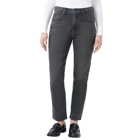 Kirkland Signature Straight Leg Jeans, High Rise, Gray (Washed Black) Size 8 NWT - Picture 1 of 15